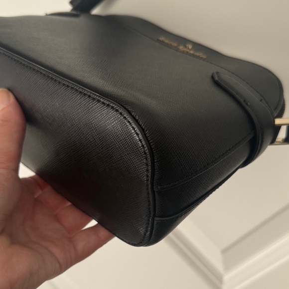 Kate Spade Staci Dome Black Saffiano Leather Elegant Black Crossbody Bag - Picture 5 of 11